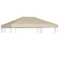 vidaXL Couverture de dessus de belvédère 310 g / m² 4x3 m Beige