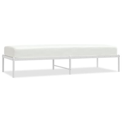 vidaXL Cadre de lit métal sans matelas blanc 75x190 cm