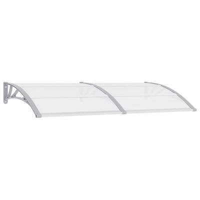 vidaXL Auvent de porte Gris 200x100 cm Polycarbonate