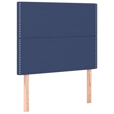 vidaXL Têtes de lit 2 pcs Bleu 90x5x78/88 cm Tissu