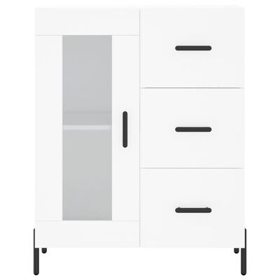 vidaXL Buffet haut Blanc 69,5x34x180 cm Bois d'ingénierie