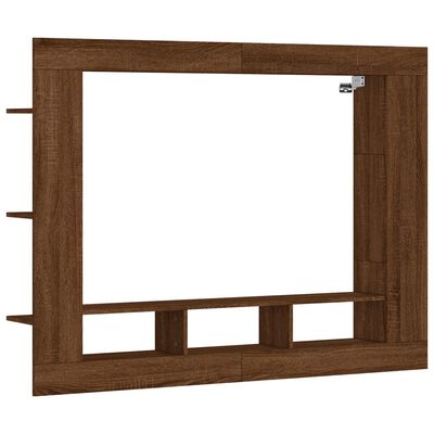 vidaXL Meuble TV chêne marron 152x22x113 cm bois d'ingénierie