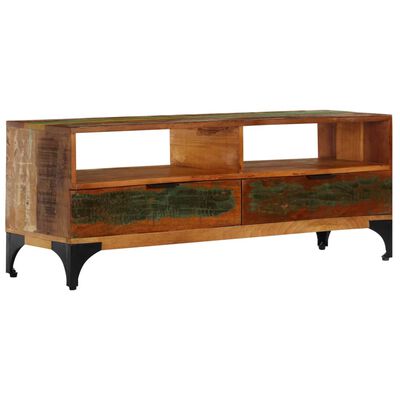 vidaXL Meuble TV 118x35x45 cm Bois de récupération massif