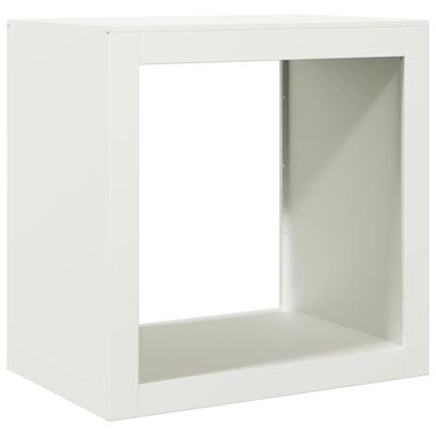 vidaXL Portant de bois de chauffage blanc 60x40x60 cm acier