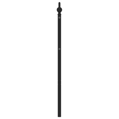 vidaXL Tête de lit métal noir 193 cm