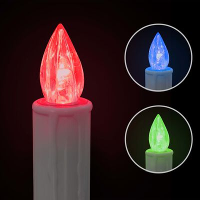 vidaXL Bougies de Noël LED sans fil avec télécommande 30 pcs RVB