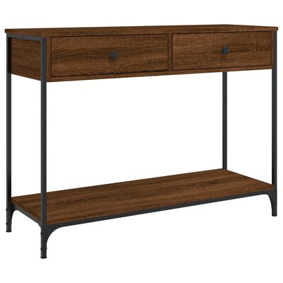 vidaXL Table console chêne marron 100x34,5x75 cm bois d'ingénierie