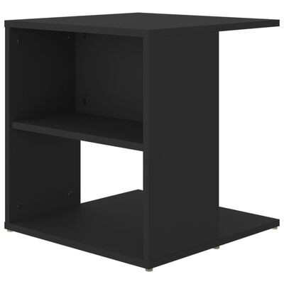 vidaXL Table d'appoint noir 45x45x48 cm bois d'ingénierie