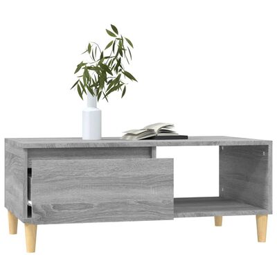 vidaXL Table basse Sonoma gris 90x50x36,5 cm Bois d'ingénierie