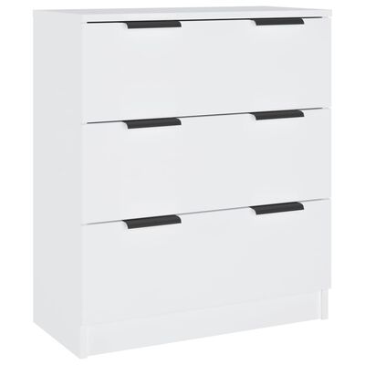 vidaXL Buffets 3 pcs Blanc Bois d'ingénierie