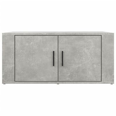 vidaXL Table basse Gris béton 80x50x36 cm Bois d'ingénierie