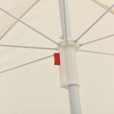 vidaXL Parasol d'extérieur avec mât en acier Sable 180 cm