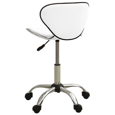 vidaXL Tabouret de salon et spa Blanc Similicuir