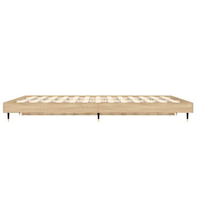 vidaXL Cadre de lit sans matelas chêne sonoma 140x190 cm