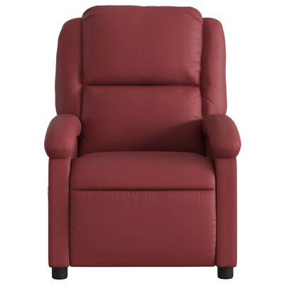 vidaXL Fauteuil de massage inclinable Rouge bordeaux Similicuir