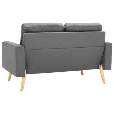 vidaXL Ensemble de canapés 2 pcs Tissu Gris clair