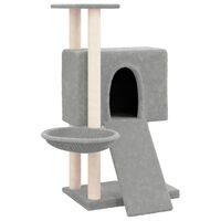 vidaXL Arbre à chat avec griffoirs en sisal Gris clair 96 cm