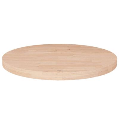 vidaXL Dessus de table rond Ø50x2,5 cm Bois de chêne massif non traité