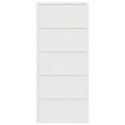 vidaXL Porte de grange blanc 90x208 cm bois massif de pin