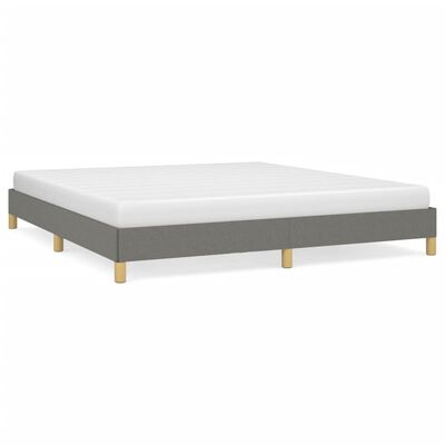 vidaXL Cadre de lit sans matelas gris foncé 180x200 cm tissu