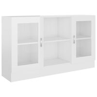 vidaXL Armoire à vitrine Blanc brillant 120x30,5x70 cm Bois ingénierie