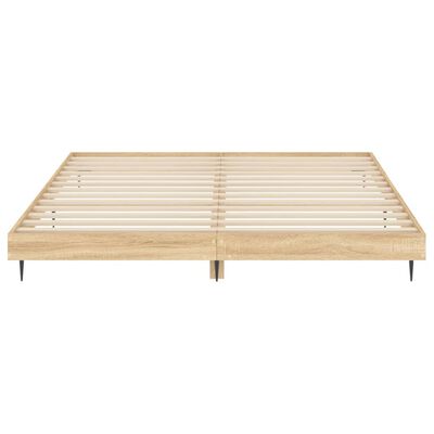 vidaXL Cadre de lit sans matelas chêne sonoma 200x200 cm