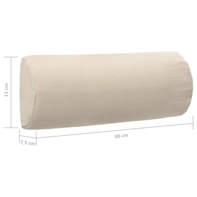 vidaXL Appui-tête de chaise longue Crème 40x7,5x15 cm Textilène