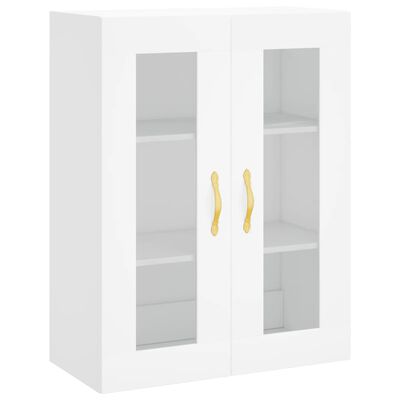 vidaXL Armoires murales 2 pcs blanc bois d'ingénierie