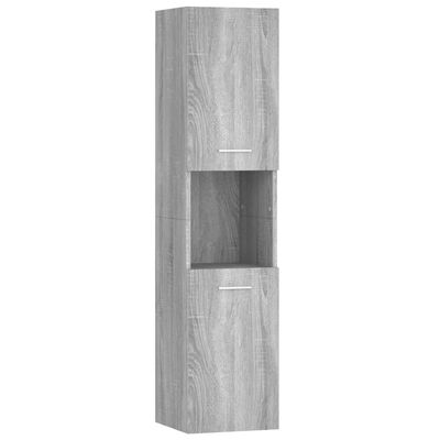 vidaXL Armoire de bain Sonoma gris 30x30x130 cm Bois d'ingénierie