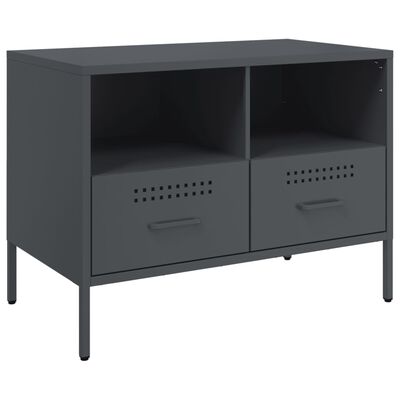 vidaXL Meuble TV anthracite 68x39x50,5 cm acier