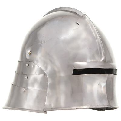 vidaXL Casque de chevalier médiéval antique pour GN Argenté Acier