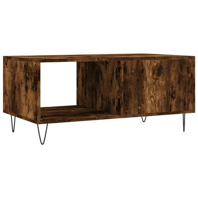 vidaXL Table basse chêne fumé 90x50x40 cm bois d'ingénierie