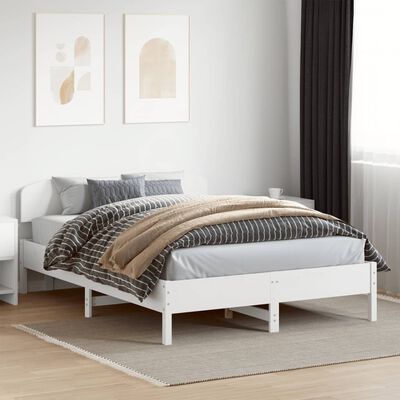 vidaXL Cadre de lit sans matelas blanc 120x200 cm bois de pin massif