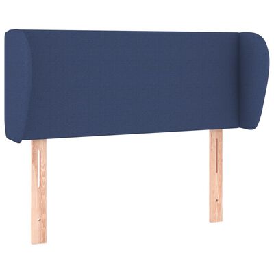 vidaXL Tête de lit avec oreilles Bleu 83x23x78/88 cm Tissu