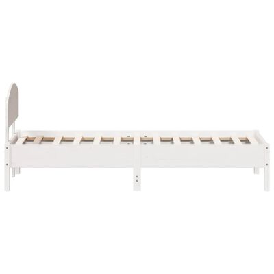 vidaXL Cadre de lit sans matelas blanc 100x200 cm bois de pin massif