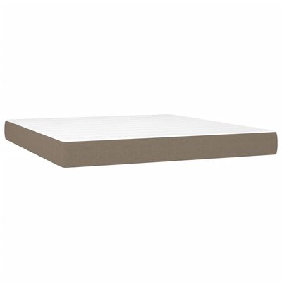 vidaXL Sommier à lattes de lit avec matelas Taupe 160x200 cm Tissu