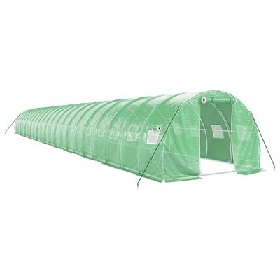 vidaXL Serre avec cadre en acier vert 66 m² 22x3x2 m