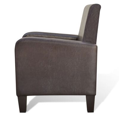 vidaXL Fauteuil Marron Similicuir