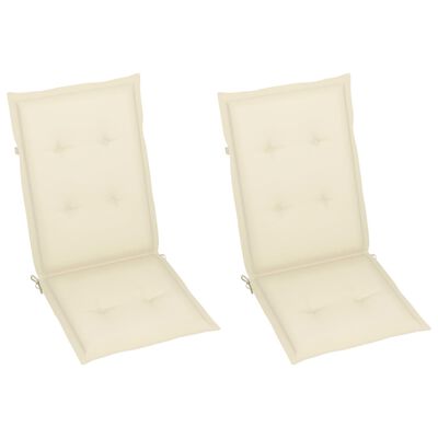 vidaXL Chaises inclinables de jardin lot de 2 et coussins Bois acacia