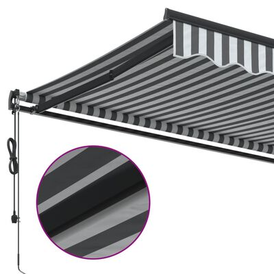 vidaXL Auvent rétractable automatique anthracite et blanc 450x350 cm