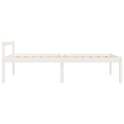 vidaXL Lit pour personne âgée blanc 90x190cm simple bois massif de pin