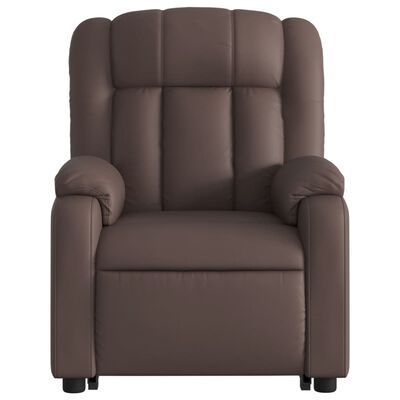 vidaXL Fauteuil inclinable de massage Marron Similicuir