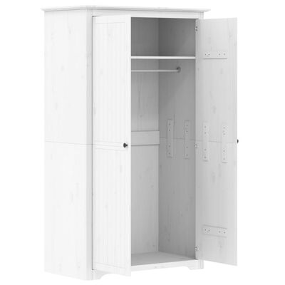 vidaXL Garde-robe BODO blanc 99x53,5x173 cm bois massif de pin