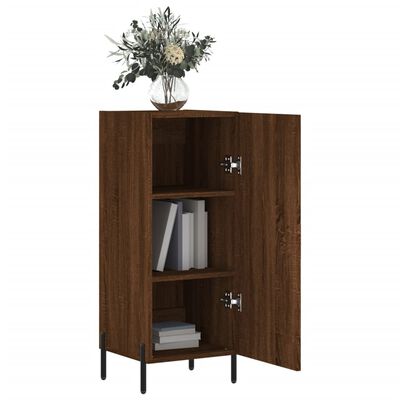 vidaXL Buffet Chêne marron 34,5x34x90 cm Bois d'ingénierie