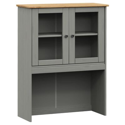 vidaXL Dessus de commode VIGO gris 78x30x100 cm bois massif de pin