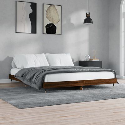 vidaXL Cadre de lit sans matelas chêne marron 120x200 cm