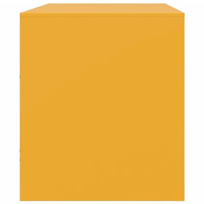 vidaXL Meubles TV 2 pcs jaune moutarde 67x39x44 cm acier