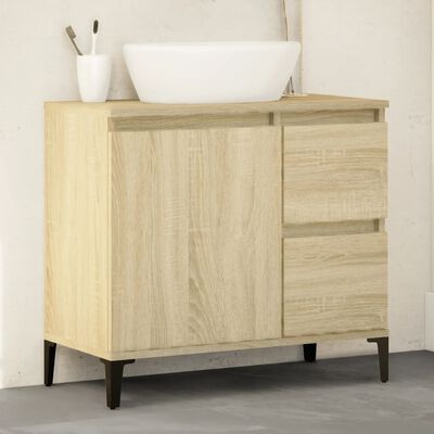 vidaXL Armoire salle de bain chêne sonoma 65x33x60 cm