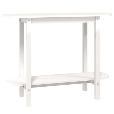 vidaXL Table console Blanc 110x40x80 cm Bois massif de pin