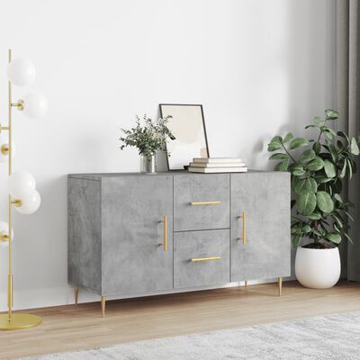 vidaXL Buffet gris béton 100x36x60 cm bois d'ingénierie